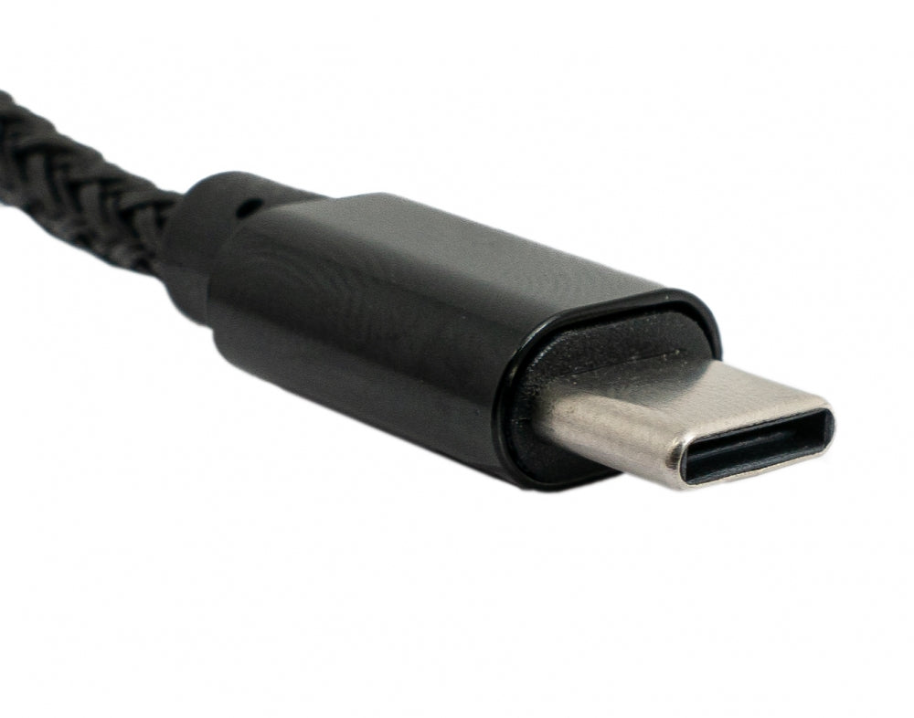 USB 3.1 Kabel 2 m Typ C Stecker zu 3.0 Typ A Stecker geflochten Schwarz | System-S