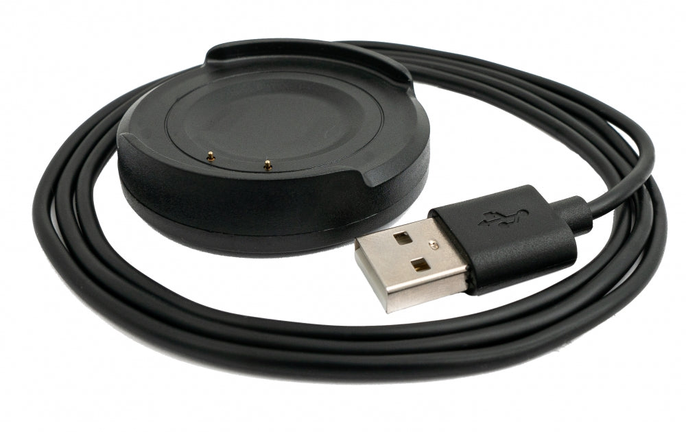 USB 2.0 Kabel 100 cm Ladestation für Vivo Watch Smartwatch 46 mm in Schwarz | System-S
