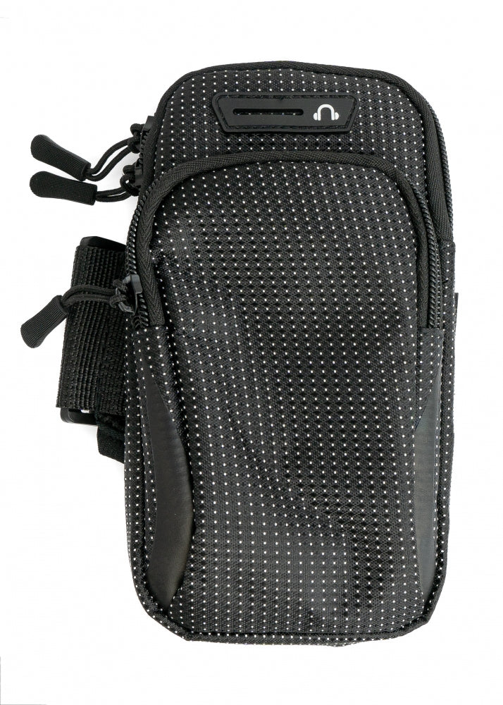 Tasche Schutztasche Armtasche Outdoor Jogging Schwarz für Smartphone MP3 Player | System-S