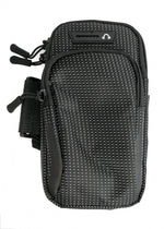 Tasche Schutztasche Armtasche Outdoor Jogging Schwarz für Smartphone MP3 Player | System-S