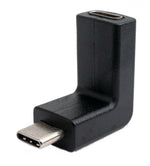 USB 3.1 Adapter Typ C Stecker zu Buchse Winkel Kabel in Schwarz | System-S