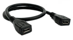 USB 2.0 OTG Kabel 30 cm Micro B Buchse zu Buchse in Schwarz | System-S