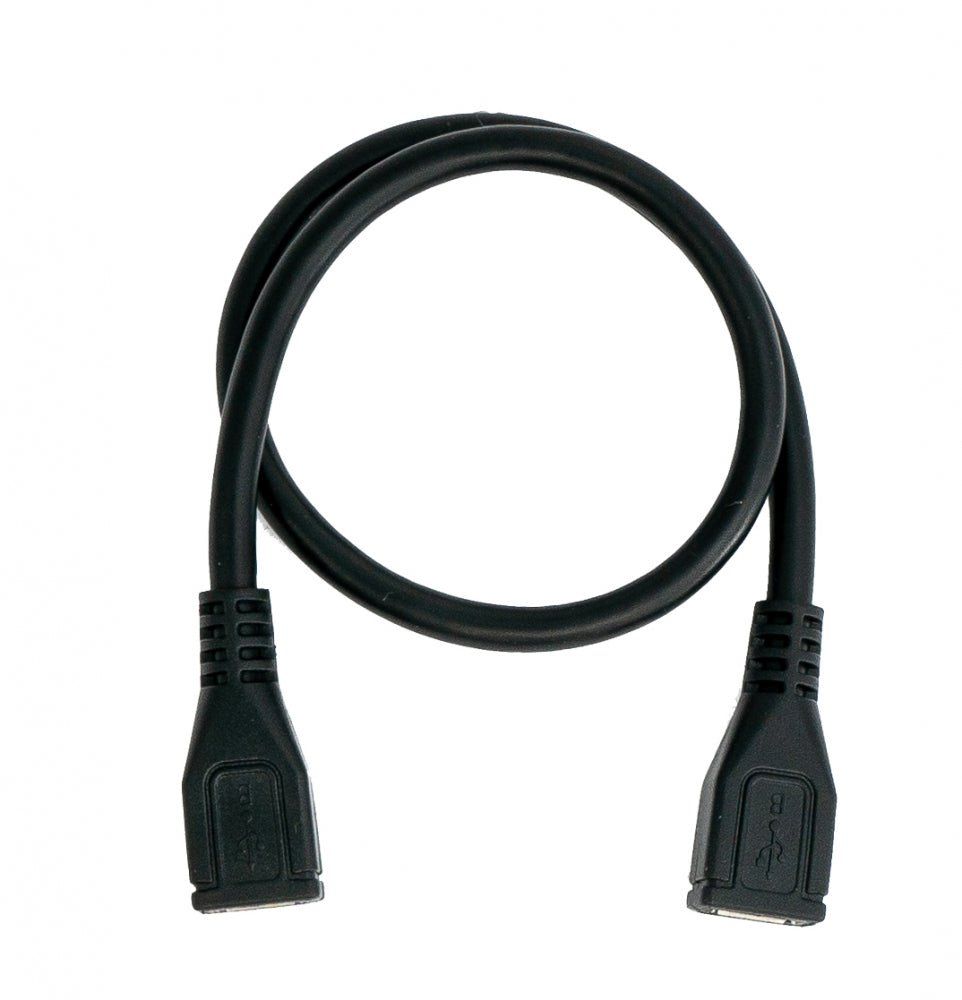 USB 2.0 OTG Kabel 30 cm Micro B Buchse zu Buchse in Schwarz | System-S