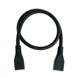 USB 2.0 OTG Kabel 30 cm Micro B Buchse zu Buchse in Schwarz | System-S