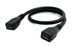 USB 2.0 OTG Kabel 30 cm Micro B Buchse zu Buchse in Schwarz | System-S