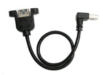 USB 3.0 Kabel 30 cm Typ A Buchse zu Stecker Schraube Winkel Schwarz