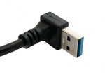 USB 3.0 Kabel 30 cm Typ A Buchse zu Stecker Schraube Winkel Schwarz