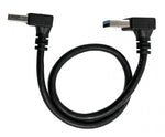 USB 3.0 Kabel 30 cm Typ A Stecker zu Stecker Winkel in Schwarz