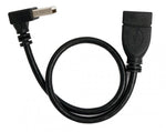 USB 2.0 Kabel 30 cm Typ A Stecker zu Buchse Winkel in Schwarz | System-S