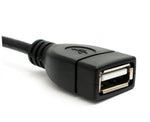 USB 2.0 Kabel 100 cm Typ A Stecker zu Buchse Winkel in Schwarz | System-S