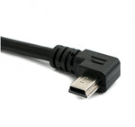 USB 2.0 Kabel 25 cm Typ A Stecker zu Mini USB Stecker Winkel in Schwarz | System-S