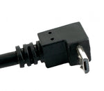 USB 2.0 Kabel 30 cm Micro B Buchse zu Stecker Schraube Winkel Schwarz | System-S