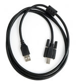 USB 2.0 Kabel 150 cm Typ A Stecker zu B Stecker Schraube in Schwarz | System-S