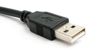 USB 2.0 Kabel 3 m Typ A Stecker zu B Stecker Schraube in Schwarz | System-S