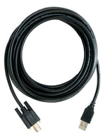 USB 2.0 Kabel 5 m Typ A Stecker zu B Stecker Schraube in Schwarz | System-S