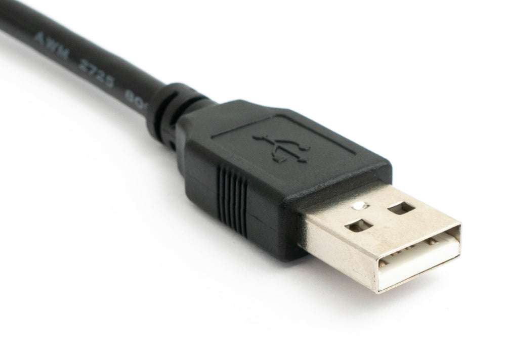 USB 2.0 Kabel 5 m Typ A Stecker zu B Stecker Schraube in Schwarz | System-S