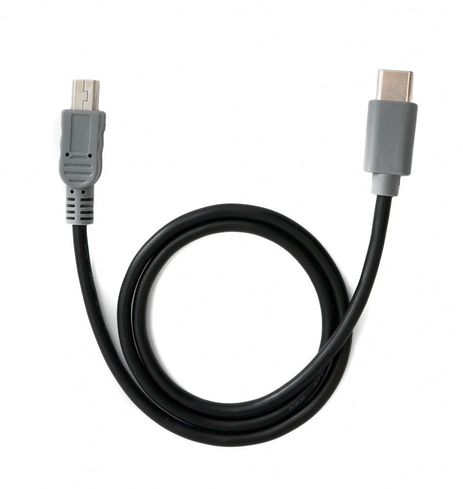 USB 3.1 Kabel 50 cm Typ C Stecker zu 2.0 Mini Stecker Schwarz | System-S
