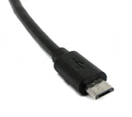 USB 2.0 Kabel 30 cm Micro B Stecker zu Buchse Schraube in Schwarz | System-S