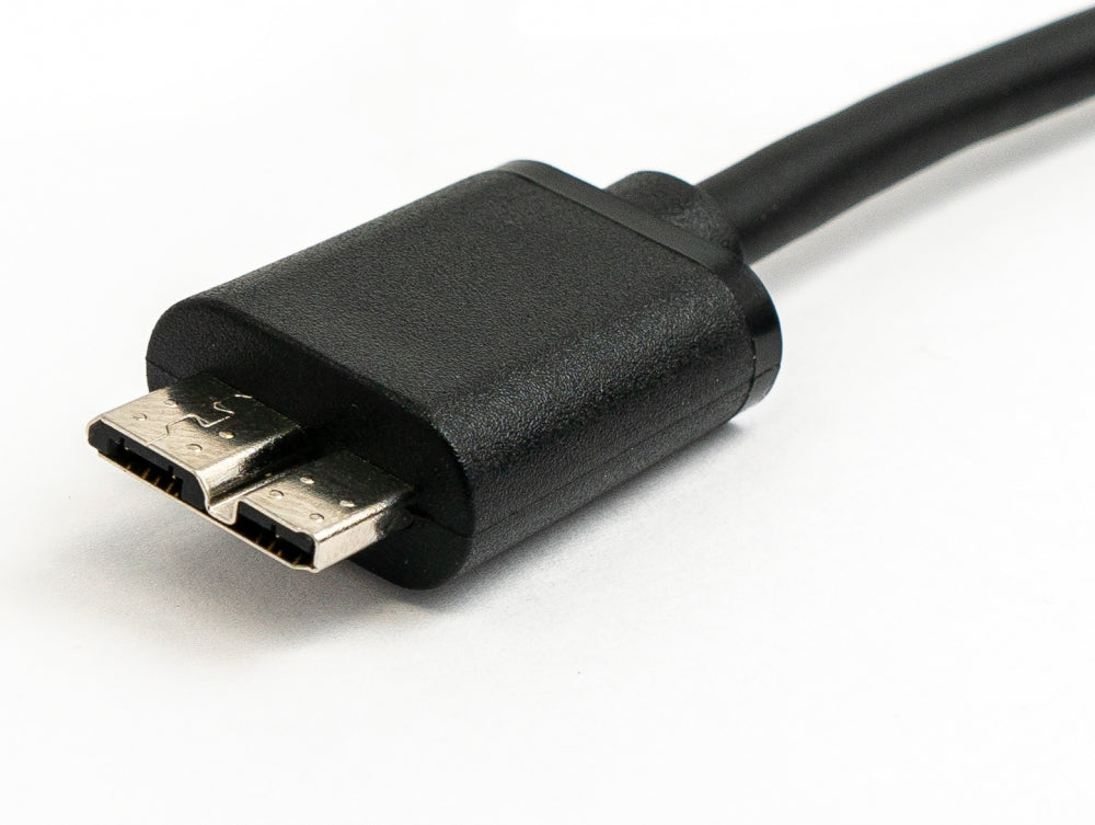 USB 3.1 Kabel 100 cm Typ C Stecker zu 3.0 Micro B Stecker in Schwarz | System-S