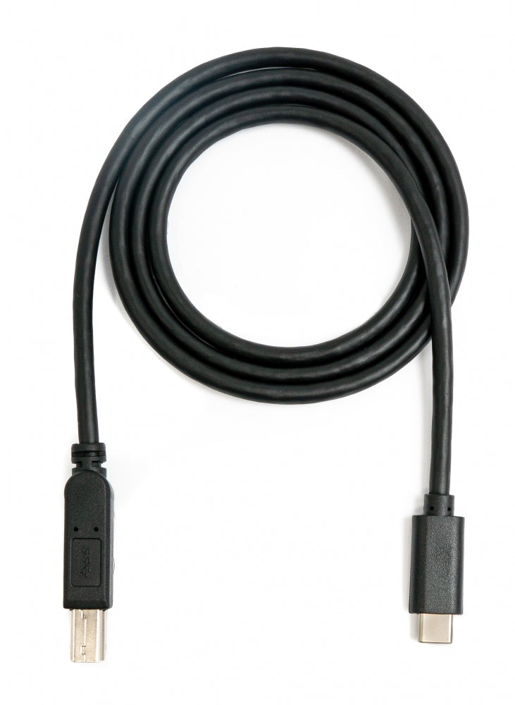 USB 3.1 Kabel 100 cm Typ C Stecker zu 3.0 Typ B Stecker in Schwarz | System-S