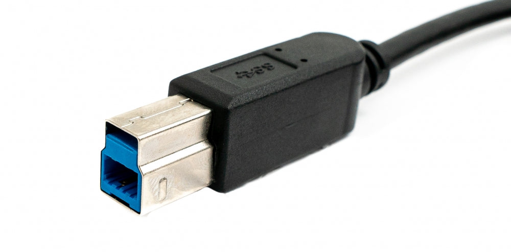 USB 3.1 Kabel 100 cm Typ C Stecker zu 3.0 Typ B Stecker in Schwarz | System-S