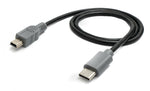 USB 3.1 Kabel 50 cm Typ C Stecker zu 2.0 Micro B Stecker OTG in Schwarz | System-S