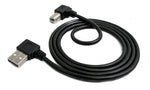 USB 2.0 Kabel 50 cm Typ A Stecker zu B Stecker Winkel in Schwarz | System-S
