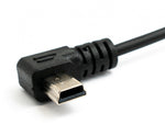USB 2.0 Kabel 150 cm Typ A Stecker zu Mini B Stecker Spirale Winkel in Schwarz | System-S