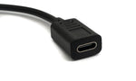 USB 3.1 Kabel 30 cm Typ C Buchse zu 2.0 Mini Stecker Adapter in Schwarz | System-S