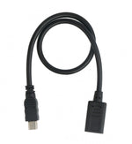 USB 3.1 Kabel 30 cm Typ C Buchse zu 2.0 Mini Stecker Adapter in Schwarz | System-S