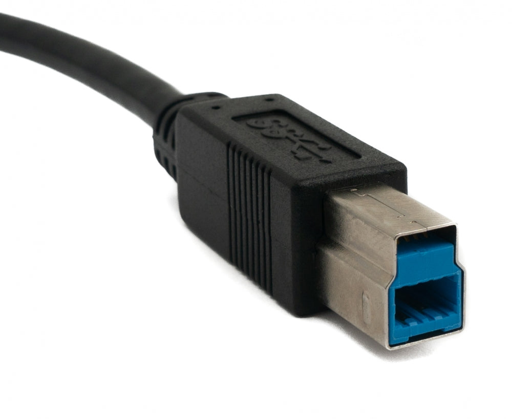 USB 3.0 Kabel 30 cm Typ B Stecker zu A Stecker in Schwarz | System-S