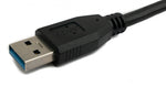 USB 3.0 Kabel 30 cm Typ B Stecker zu A Stecker in Schwarz | System-S