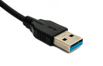 USB 3.1 Kabel 1,2 m Typ C Stecker zu A Stecker Schraube in Schwarz | System-S