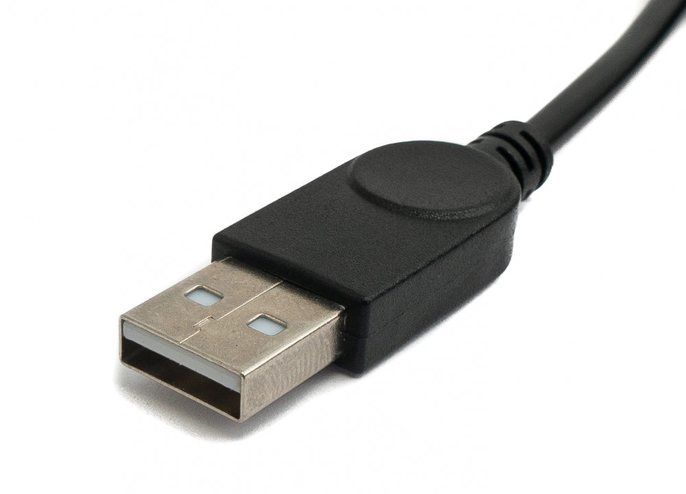 USB 2.0 Kabel 100 cm Typ B Stecker zu A Stecker Winkel in Schwarz | System-S