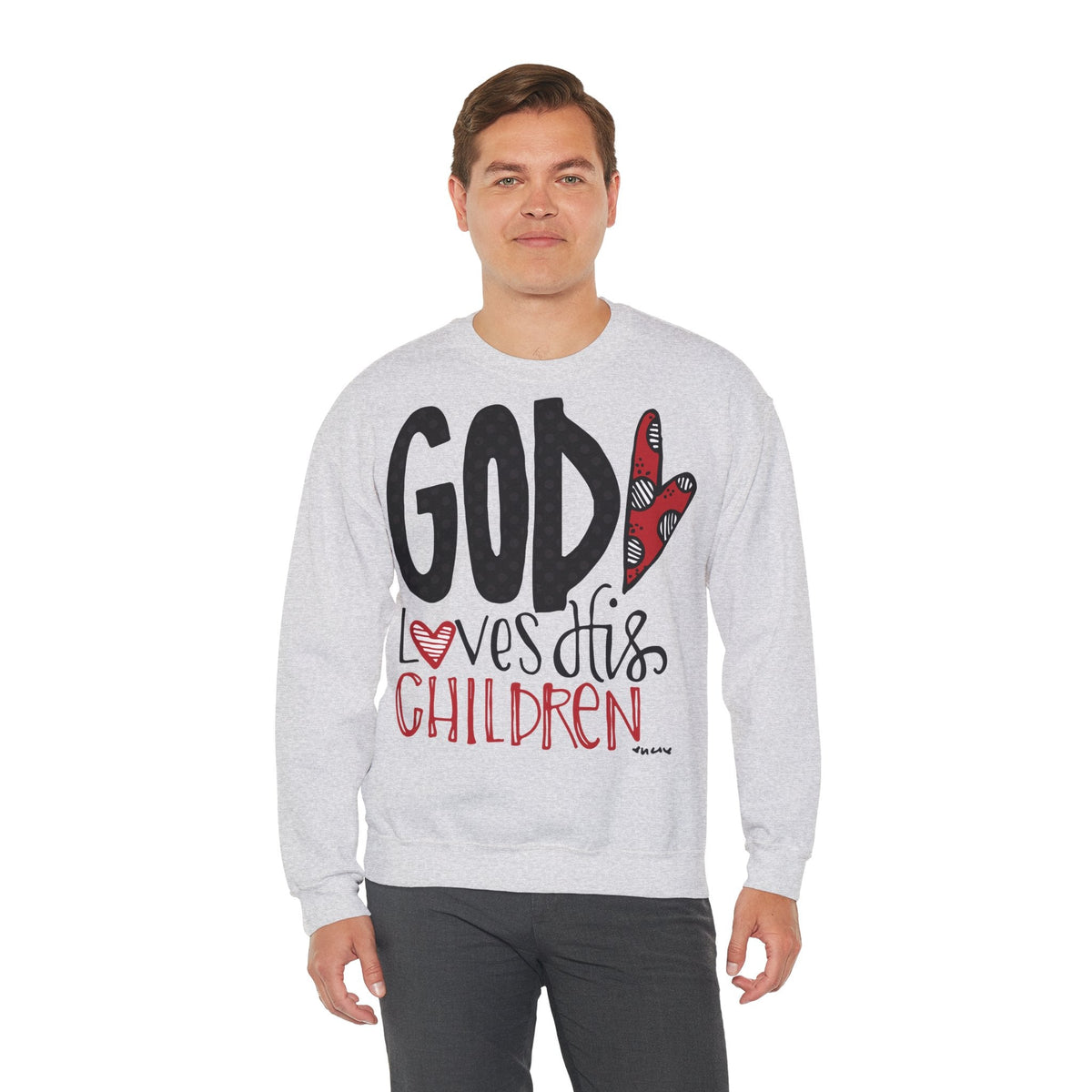 Gott liebt Seine Kinder Sweatshirt – Faith-Crewneck für Kinder und Familie