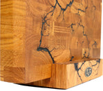 Lichtenberg Designer Stirnholzbrett Eiche 45x30x4cm – Massives Unikat-Schneidebrett
