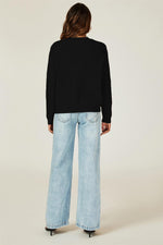 Pocket Details Knitted Cardigan In Black