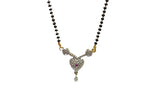 Stylish Pendant Necklace Black Beads Mangalsutra For Women With Extendable Chain