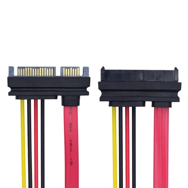 SATA 22-Pin auf SAS 29-Pin Adapterkabel 10 cm für Festplatten | SYSTEM-S