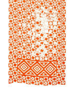 Orange & White Saree