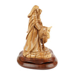 Flucht nach Ägypten – Handgeschnitzte Olivenholzskulptur aus Bethlehem (30 cm)