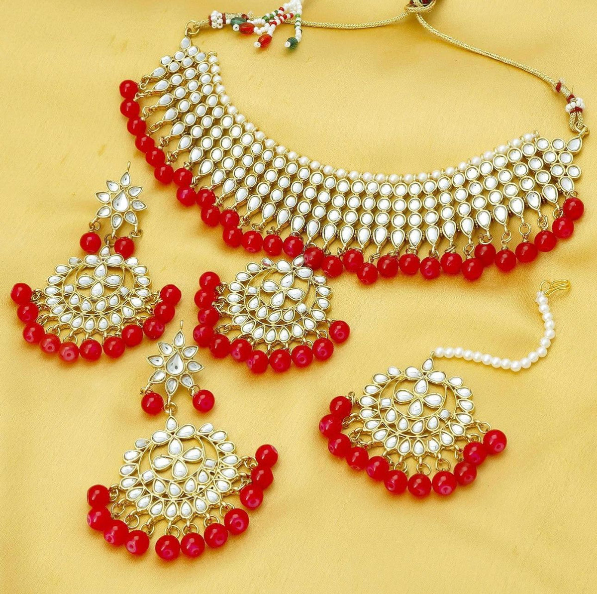 Kundan Gold Plated Choker Necklace Set for Women