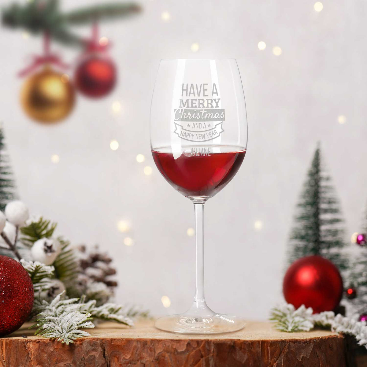 Stölzle Lausitz Weinglas mit Gravur "Have a Merry Christmas"
