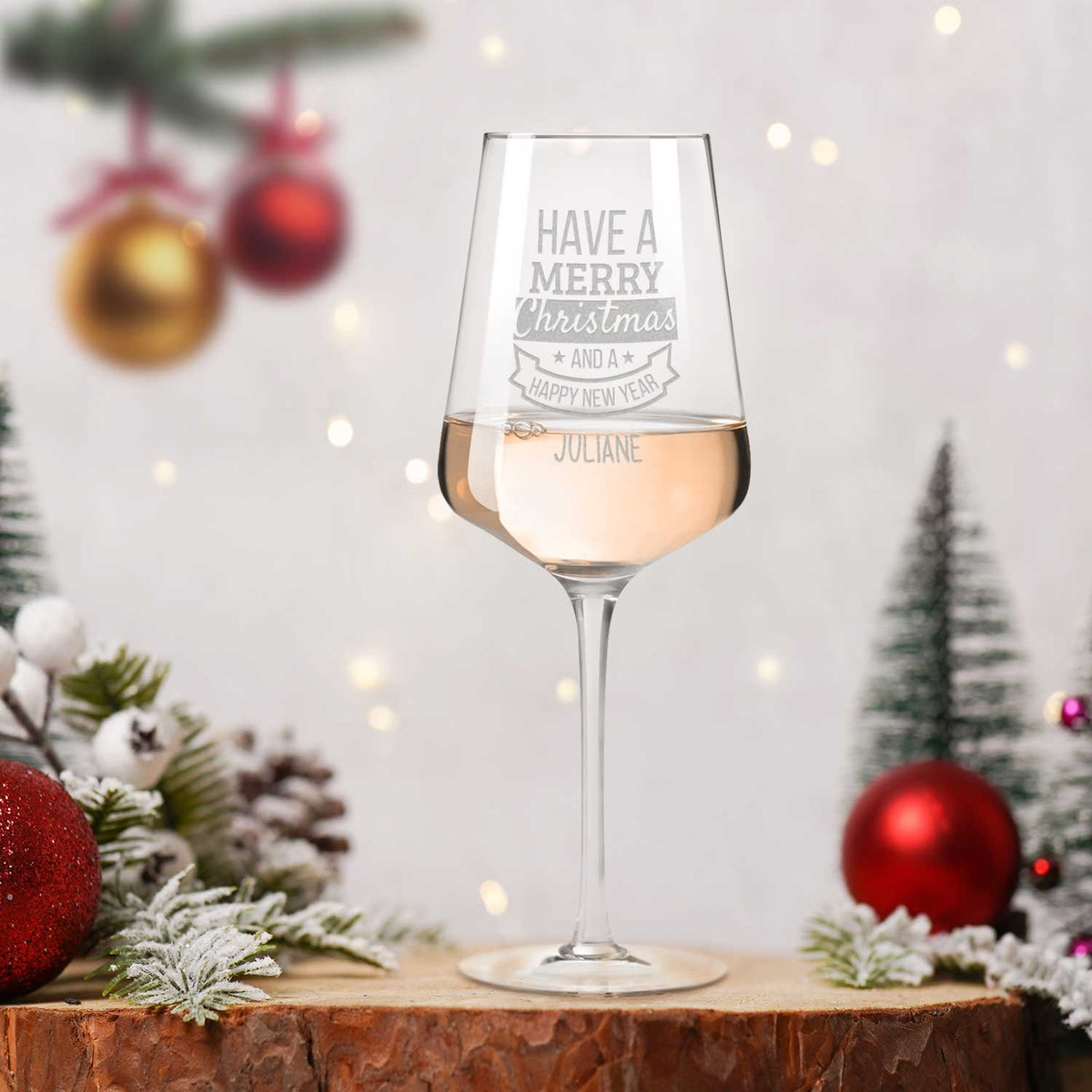 Stölzle Lausitz Weinglas mit Gravur "Have a Merry Christmas"