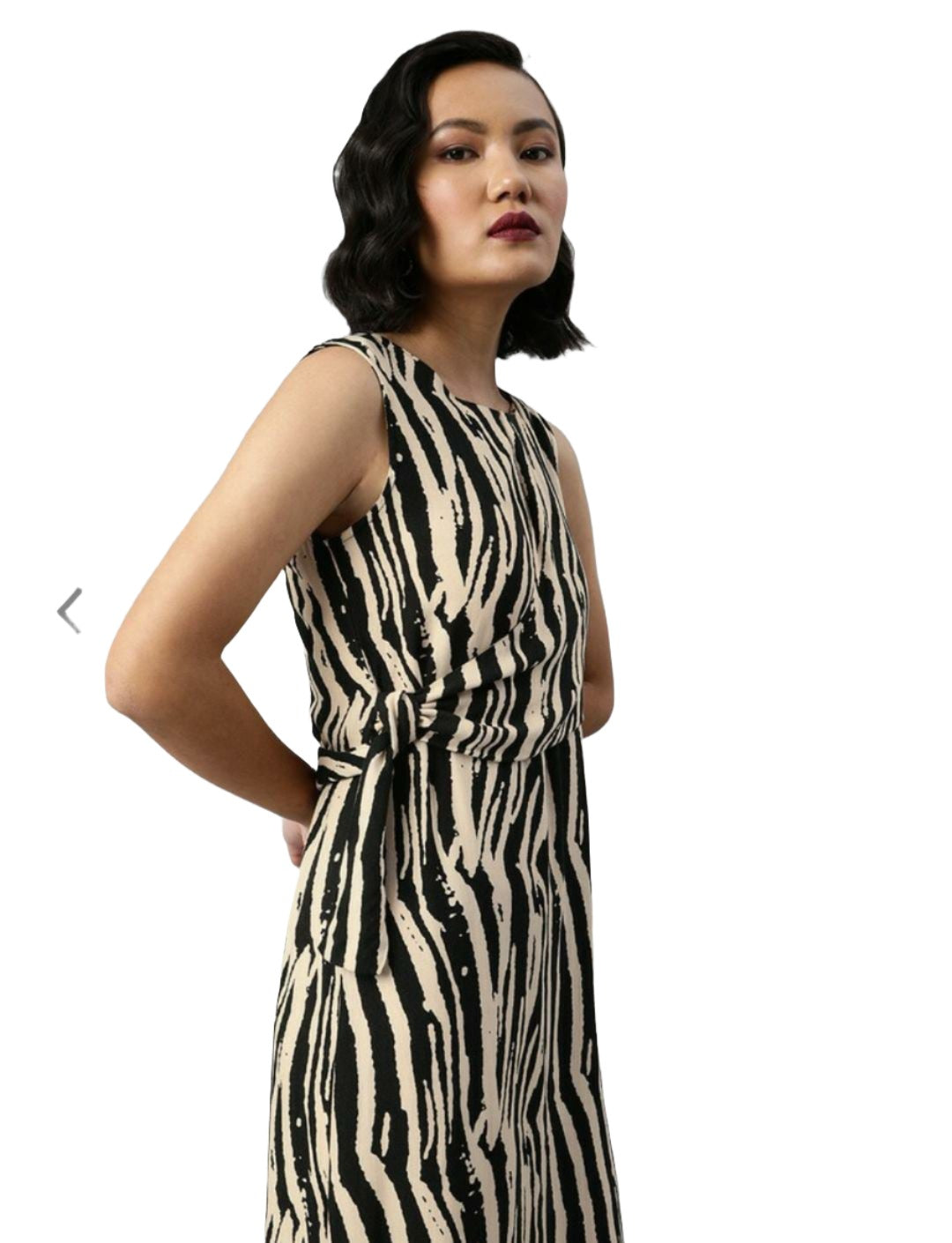 Women White Printed Wrap Dress
