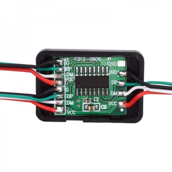 USB 2.0 PCBA Hub 1 zu 2 Splitter mit Hülle Leiterplatte Adapter in Schwarz | System-S
