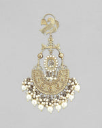 Gold-Plated Handcrafted Pearls Beaded Chandbalis Earrings