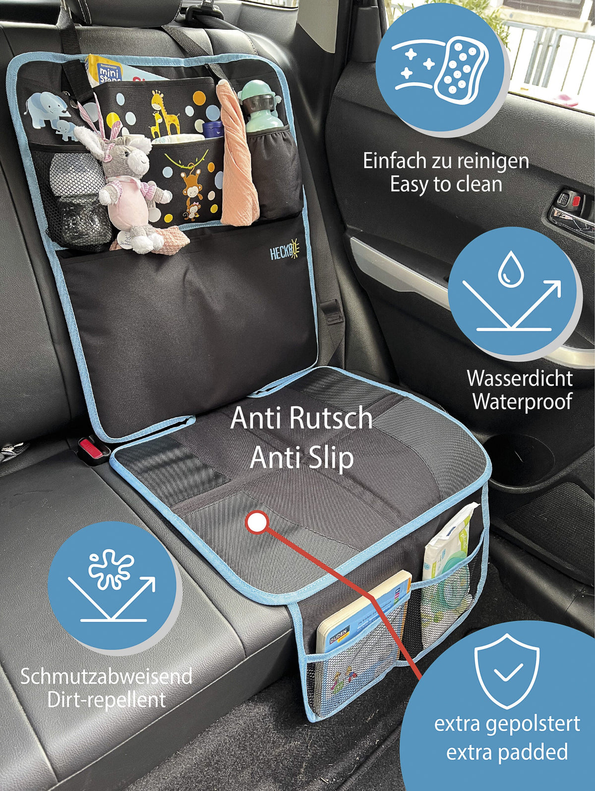 Kinder Autositz Sitzauflage Baby Tiere Mama