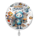 18"/Ø43cm Folienballon "Achtung Schulkind Roboter"