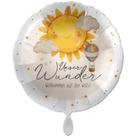 XXL Runder Folienballon Ø 71cm "Willkommen auf der Welt!"